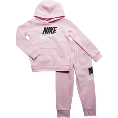 Nike Girl's Club Fleece HBR Pullover Set - Pink Foam (76H335-A9Y)