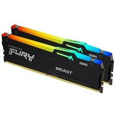 6000 MHz - DDR5 RAM Memory Kingston Fury Beast RGB Black DDR5 6000MHz 2x16GB (KF560C40BBAK2-32)