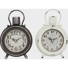 Ridge Road Décor Country Cottage Table Clocks Set of 2 Table Clock