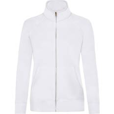 Fruit of the Loom Ladies/Womens Lady-Fit Fleece Sweatshirt Jacket (White)