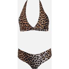 Damen Bikinis Ganni Women's Recycled Printed Core Bottoms Leopard 36/UK