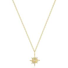 Ania Haie Sunburst Necklace - Gold/Diamond