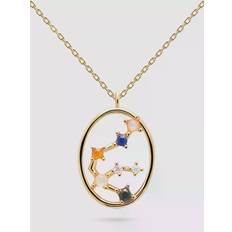 PDPAOLA Zodiac Constellation Plated Pendant Necklace