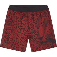 Dolce & Gabbana Kid's Leopard Printed Swim Shorts - Red