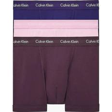 Calvin Klein Cotton Stretch Trunks 3-pack - Purple/Pink/Blue