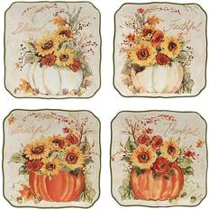 BPA-Free Dishes Certified International Harvest Morning Canape Dessert Plate 4 6"