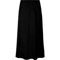 Elastan / Lycra / Spandex Skjørt Pieces Pcfranan Hw Midi Skirt - Black