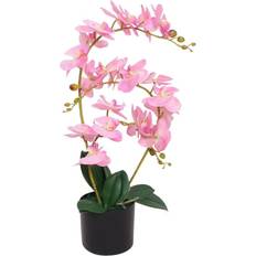 Rosa Kunstige planter vidaXL Artificial Orchid Plant with Pot 65 cm Pink Kunstig plante