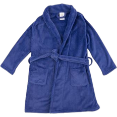 Leveret Kid's Shawl Collar Fleece Robe - Blue