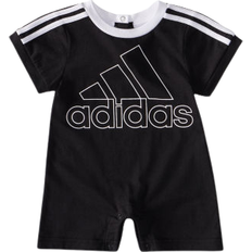 Adidas Playsuits Children's Clothing adidas 3-Stripes Cotton Shortie Romper - Black