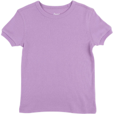 Leveret Kid's Short Sleeve Cotton T-shirt - Purple (28988437856330)
