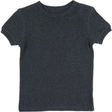 Leveret Kid's Short Sleeve Cotton T-shirt Neutrals - Dark Grey (28988353380426)