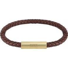Hugo Boss Braided Bracelet - Gold/Brown
