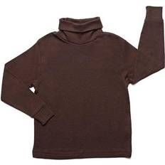 Turtlenecks Children's Clothing Leveret Cotton Neutral Turtleneck Shirts - Brown (28937005006922)