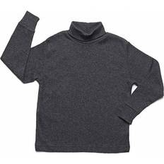 Leveret Cotton Neutral Turtleneck Shirts - Dark Grey (28937006022730)