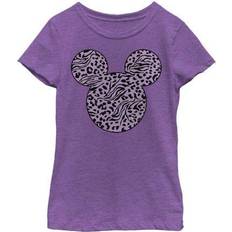 Purple Tops Children's Clothing Girl Disney Mickey & Friends Cropped Portraits Graphic Tee