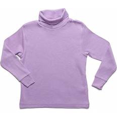 Leveret Cotton Classic Turtleneck Shirts - Purple