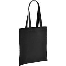 Svarte Stoffvesker Brand Lab Cotton Long Handle Shopper Bag (One Size) (Black)