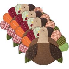 Place Mats Design Imports Embroidered Turkey Placemat Set Place Mat
