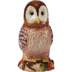 Biscuit Jars on sale Certified International Pine Forest 3D Owl Biscuit Jar 0.47gal
