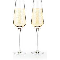 Champagne Glasses on sale Viski Angled Crystal Flutes in Clear Clear Champagne Glass