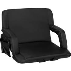 Reclining camping chair Flash Furniture Extra Wide Black Reclining Stadium Arm Chair