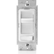 Wall Dimmers Leviton 6674-P0W Dimmer, Sureslide, CFL/LED/Incandescent, 150/600W, White