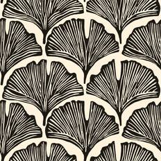 Tempaper Wallpaper Tempaper Feather Palm Wallpaper in Black/Ivory