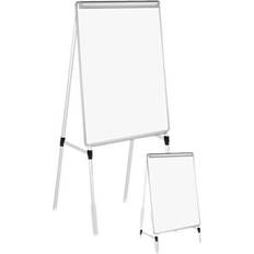 Whiteboards Crafts Universal Adjustable White Board Easel, 29 X 41, White/Silver
