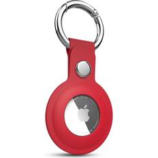 HyperGear Cases & Covers HyperGear 15549-HYP AirCover Vegan Leather Key Ring for Air Tag, Red