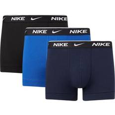 Nike Everyday Cotton Stretch Boxer Shorts - Black/Blue