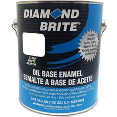 Diamond Brite Oil Enamel Gloss Paint, White Gallon Pail 1/Case