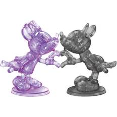 3D-Jigsaw Puzzles Bepuzzled 3D Crystal Puzzle Disney Minnie & Mickey (Black/Purple) 68 Pcs