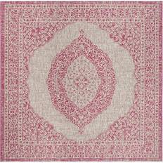 Safavieh Courtyard Collection Pink, Gray 63x63"