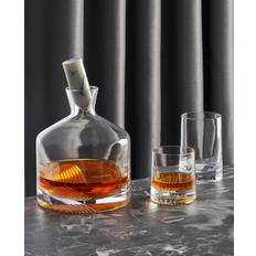 Glass Whiskey Carafes Nude Glass Alba Decanter Set Clear Whiskey Carafe
