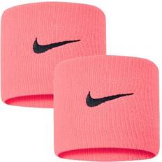 Damen Schweißband Nike Swoosh Wristbands - Pink Gaze/Oil Grey