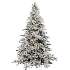 White Christmas Trees Vickerman 7.5' Flocked Utica Fir Artificial with 850 Warm White Led Lights