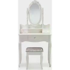 Dressing Tables on sale Baxton Studio Veronique with Ottoman Dressing Table 15.8x29.5" 2