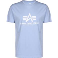 Blau - Herren T-Shirts Alpha Industries Basic T-shirt - Light Blue
