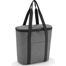 Kühltaschen Reisenthel Thermoshopper Twist Silver Cooler Bag for Shopping or Picnic with 2 Carry Straps Made of Water Resistant Material