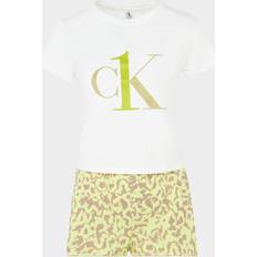 Calvin Klein Nattøy Calvin Klein Monogram Logo Shorts Pyjama Set, Multi