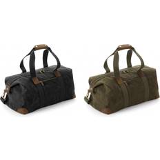 Skinn Duffel- & Sportsbager Quadra Heritage Leather Accented Waxed Canvas Holdall (One Size) (Olive Green)
