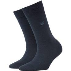 Burlington Women Bloomsbury socks, 1 pair, 3.5-7 (EU 36-41) Black, virgin wool mix Warm with wool on the outside, soft cotton on the inside