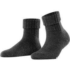 Burlington Women Plymouth socks, 1 pair, 3.5-7 (EU 36-41) Black, virgin wool mix Warm, ribbed, sole stamp