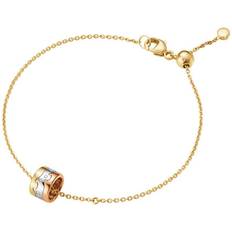 Roségull Armbånd Georg Jensen Fusion Bracelet - Gold/White Gold/Rose Gold/Diamonds