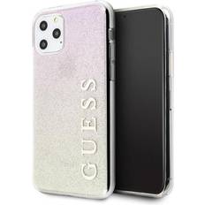 Guess Skal iPhone 11 Pro Max Gradient Glitter Rosa Guld