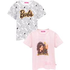 Barbie Girls Kindness Stronger Together Unity And Love T-Shirt Set (Pack of 2) (9-10 Years) (White/Pink)