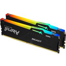 32 GB - DDR5 RAM Memory Kingston Fury Beast RGB Black DDR5 5200MHz 2x16GB (KF552C40BBAK2-32)