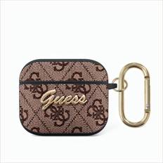 Guess GUA34GSMW Case for AirPods 3 Brown 4G Script Metal Collection