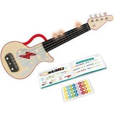 Hape Toy Guitars Hape Learn with Lights Electronic Ukulele Teaching Musical Instrument Red